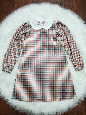 NWT The Oak Apparel Co. Plaid Dress Size 7